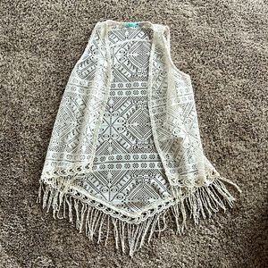 Boho style sleeveless coverup